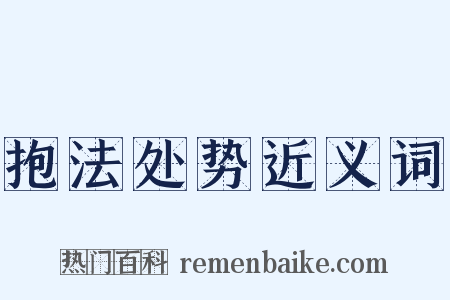 抱法处势近义词是什么意思的图片